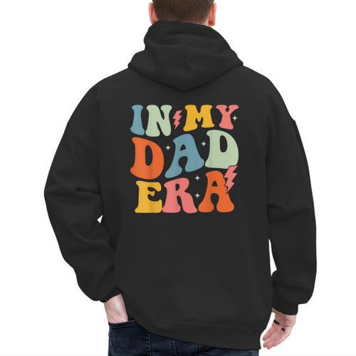 In My Dad Era Groovy Papa Daddy Fathers Day For Men Men's Hoodie Back Print - Father's Day Fun
