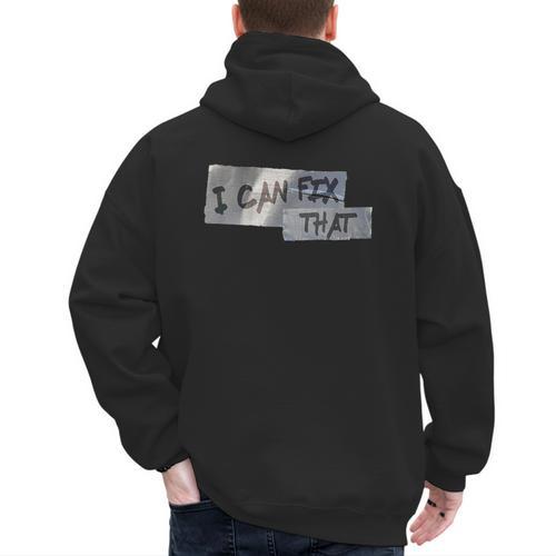 Dad Shirt Duct Tape I Can Fix That TShirt Men's Hoodie Back Print - Father's Day Fun