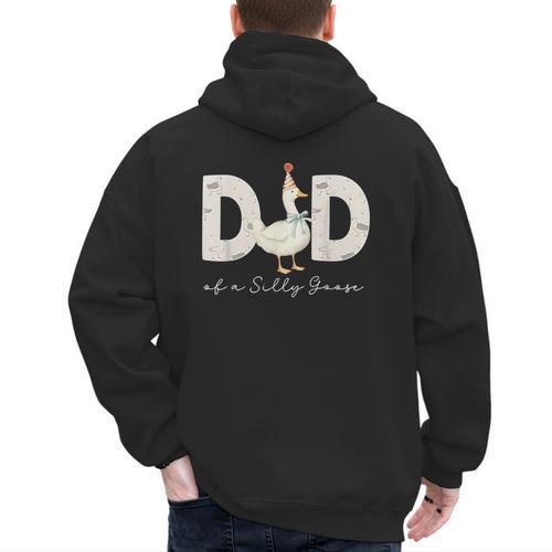 Dad Of The Silly Goose Silly Goose Birthday Matching Family Men's Hoodie Back Print - Father's Day Fun