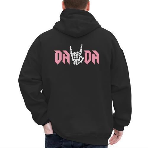 Dada Of The Bad Two The Bone Birthday 2 Years Old Birthday Men's Hoodie Back Print - Father's Day Fun
