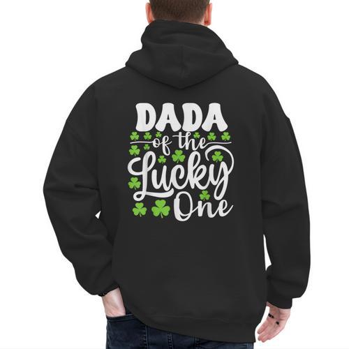 Dada Of The Lucky One First Birthday St Patrick's Day Men's Hoodie Back Print - Father's Day Fun