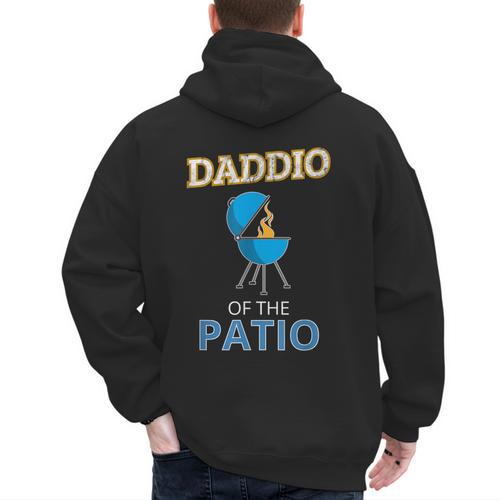 Daddio Of The Patio Fathers Day BBQ Grill Dad Men's Hoodie Back Print - Father's Day Fun