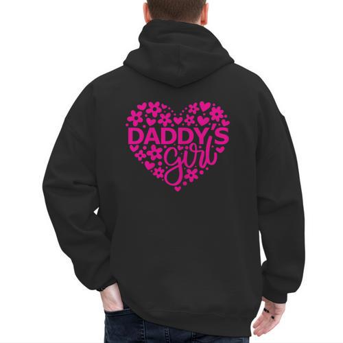 Daddy's Girl Father's Day Idea For a New Dad Men's Hoodie Back Print - Father's Day Fun