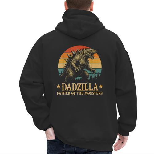 Dadzilla-Father Of The Monsters Dad Father's Day Men's Hoodie Back Print - Father's Day Fun