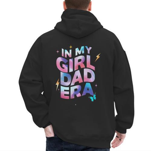 In My Daughter Era Dad Life Soft Pastel Pride Theme Men's Hoodie Back Print - Father's Day Fun
