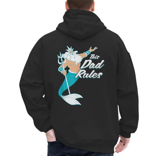 Disney The Little Mermaid King Triton Dad Men's Hoodie Back Print - Father's Day Fun