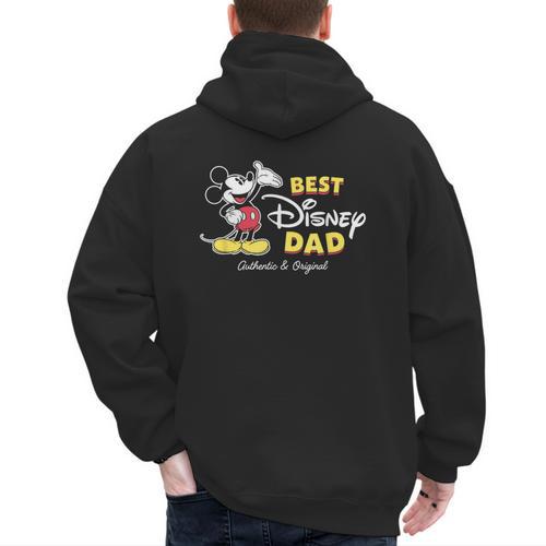Disney Mickey Mouse Best Disney Dad Birthday Father’s Day Men's Hoodie Back Print - Father's Day Fun