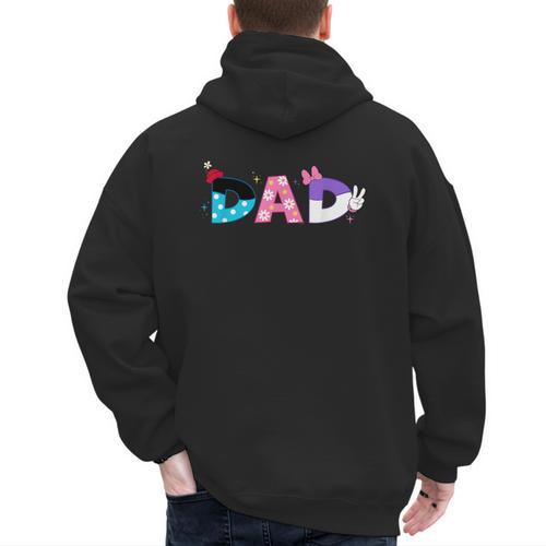 Disney Minnie Mouse And Daisy Duck Dad Father's Day Birthday Men's Hoodie Back Print - Father's Day Fun