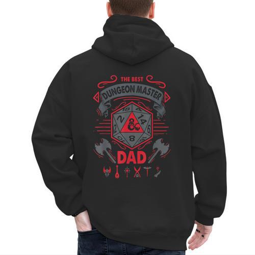 Dungeons & Dragons The Best Dungeon Master Dad Die Logo Men's Hoodie Back Print - Father's Day Fun