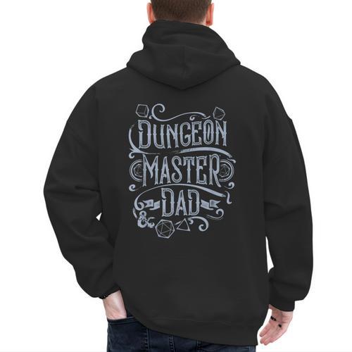 Dungeons & Dragons Father's Day Dungeon Master Dad Men's Hoodie Back Print - Father's Day Fun