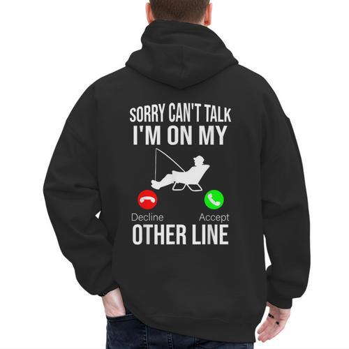 Fishing Dad Men Reel Cool Fish Bass Fishing Men's Hoodie Back Print - Father's Day Fun