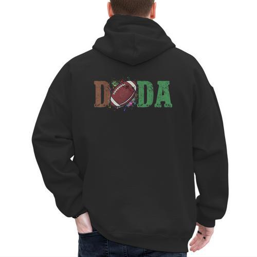 Football Dada 1st Birthday Men's Hoodie Back Print - Father's Day Fun
