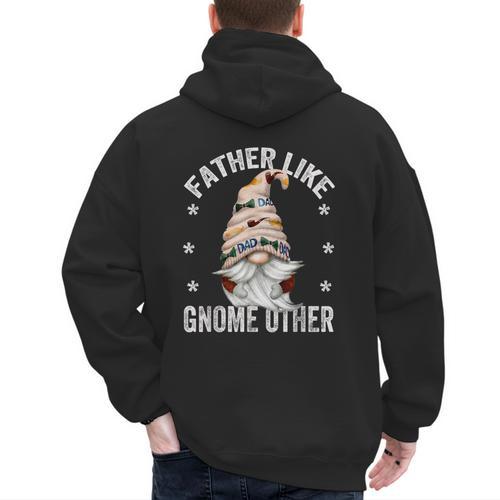 Grandpa Fathers Day Gnome For Men And Best Dad Pun Men's Hoodie Back Print - Father's Day Fun