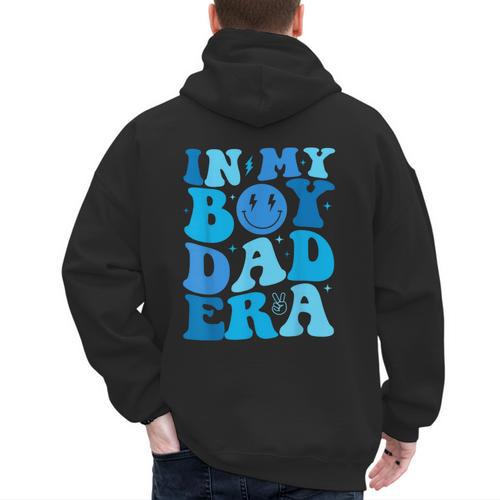 Groovy In My Boy Dad Era For Fathers Day Men's Hoodie Back Print - Father's Day Fun