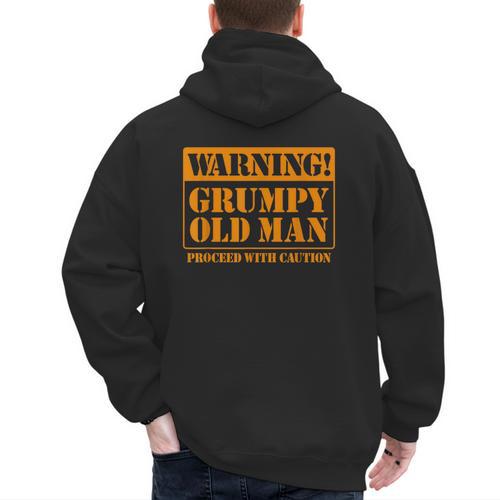 Grumpy Old Man Tee Shirt For Grandfathers Dads Father's Day Men's Hoodie Back Print - Father's Day Fun