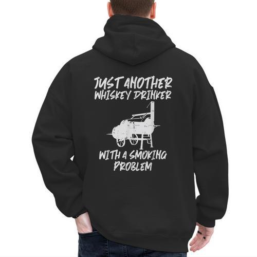 Just Another Bbq Grill Barbecue Meat Grilling Dad Men Men's Hoodie Back Print - Father's Day Fun