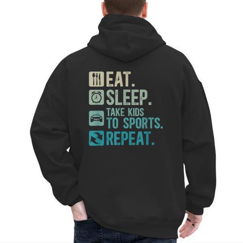 Take Kids To Sports Dad Sports Father Sport Dad Men's Hoodie Back Print - Father's Day Fun