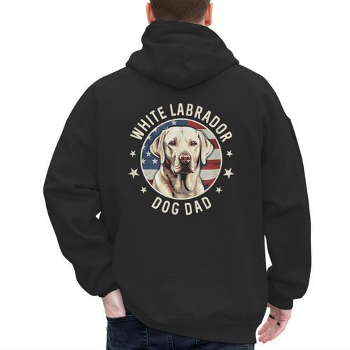 Labrador Retriever Dog Dad Men's Hoodie Back Print - Father's Day Fun