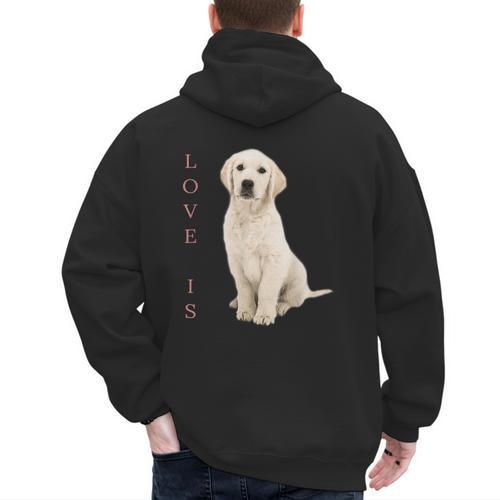 Labrador Retriever Shirt Women Men Lab Mom Dad Dog Tee Men's Hoodie Back Print - Father's Day Fun