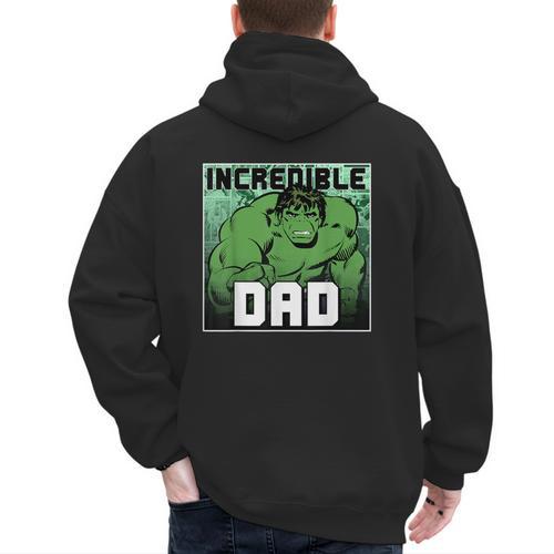 Marvel Comics Avengers Father's Day Hulk Incredible Dad Men's Hoodie Back Print - Father's Day Fun
