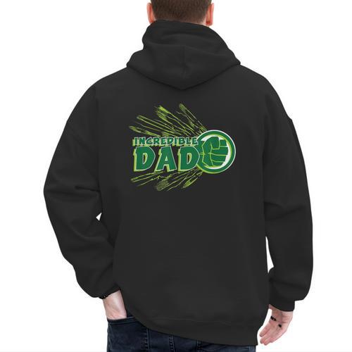 Marvel Hulk Incredible Dad Family Trip Vacation Father's Day Men's Hoodie Back Print - Father's Day Fun