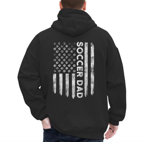New First Time Dad To Be Symbol Tools Soccer Daddy DA1 Men's Hoodie Back Print - Father's Day Fun