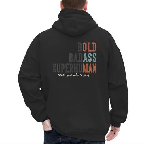 Old Man Saying Gag Father's Day Birthday Dad Grandpa Men's Hoodie Back Print - Father's Day Fun