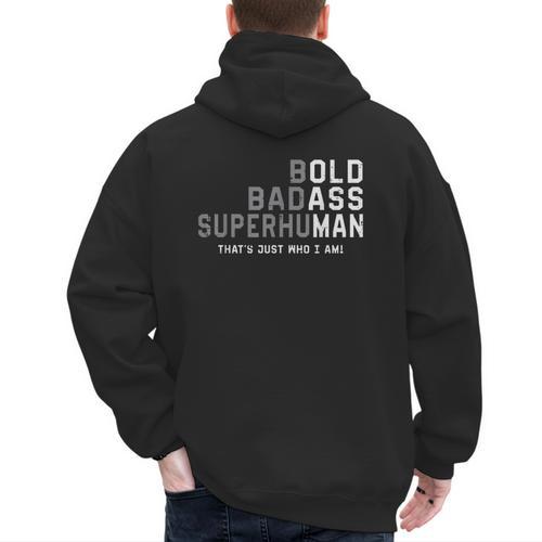 Old Man Saying Gag Fathers Day Birthday Dad Men Men's Hoodie Back Print - Father's Day Fun