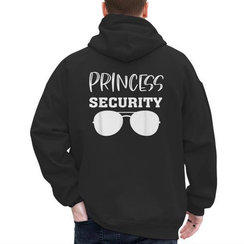 Princess Security Perfects For Dad Orr Boyfriend Small Men's Hoodie Back Print - Father's Day Fun