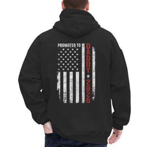 Promoted To Daddy 2026 Men's Hoodie Back Print - Father's Day Fun