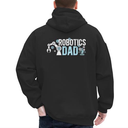 Robotics Dad Of A Robotics Engineer Dad Robotics Father Men's Hoodie Back Print - Father's Day Fun