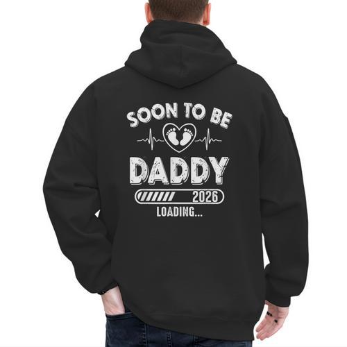 Soon To Be Daddy Est 2026 New Dad Fathers Day First Time Men's Hoodie Back Print - Father's Day Fun