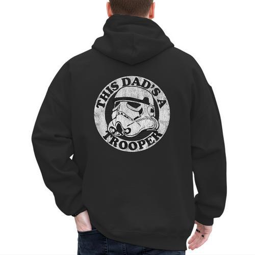 Star Wars Father's Day Stormtrooper This Dad Is A Trooper Circle Men's Hoodie Back Print - Father's Day Fun