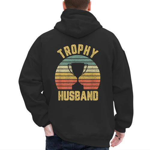 Trophy Husband For Cool Father Or Dad Men's Hoodie Back Print - Father's Day Fun