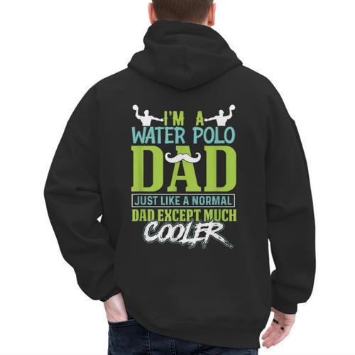 Water Polo Dad Water Sports Men Water Polo Player Men's Hoodie Back Print - Father's Day Fun
