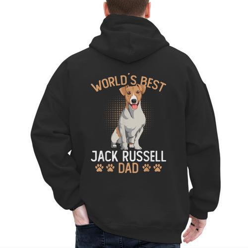 World´s Best Jack Russell Terrier Dad Dog Owner Men Men's Hoodie Back Print - Father's Day Fun