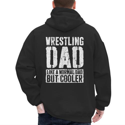 Wrestling Dad Shirt Men Fathers Day Wrestling Dad Men's Hoodie Back Print - Father's Day Fun