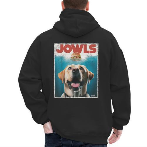 Yellow Lab Jowls Top Labrador Retriever Dog Mom Dad Men's Hoodie Back Print - Father's Day Fun