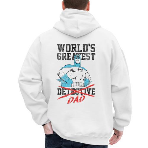 Batman Greatest Dad Men's Hoodie Back Print - Father's Day Fun
