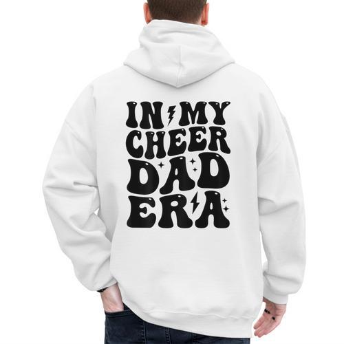 In My Cheer Dad Era Cheerleader Dad Sports Groovy Men's Hoodie Back Print - Father's Day Fun