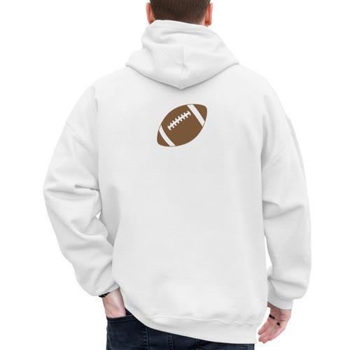 Dad Of The Birthday Boy Football Lover First Birthday Party Men's Hoodie Back Print - Father's Day Fun