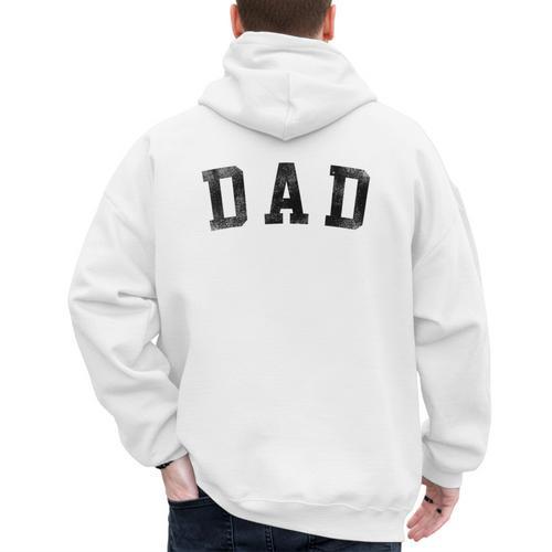 Dad Classic Bold Font Birthday Dad Men's Hoodie Back Print - Father's Day Fun