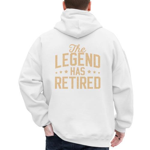 Dad Grandpa Retirement The Legend Has Retired 2026 Men Men's Hoodie Back Print - Father's Day Fun