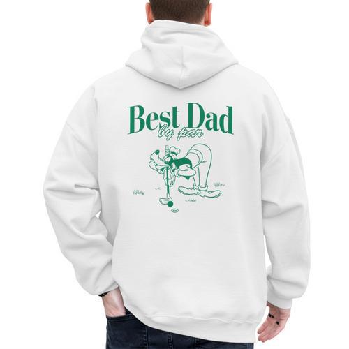 Disney Mickey & Friends Father's Day Best Dad Goofy Big Logo Men's Hoodie Back Print - Father's Day Fun