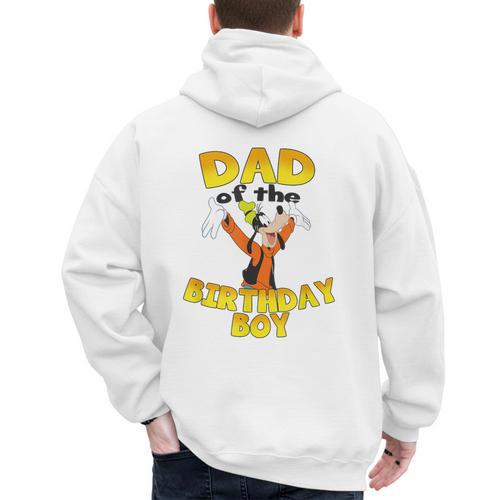 Disney Mickey & Friends Goofy Dad Of The Birthday Boy Men's Hoodie Back Print - Father's Day Fun