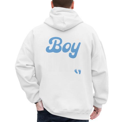 Expecting Dad Of Boy Est 2026 Father's Day Son-Dad To Be Men Men's Hoodie Back Print - Father's Day Fun