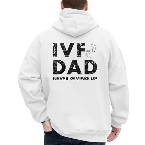 IVF Dad Retrieval Day Infertility Transfer Father Men's Hoodie Back Print - Father's Day Fun