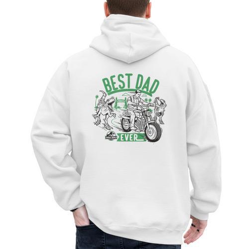Jurassic World Best Dad Ever Men's Hoodie Back Print - Father's Day Fun