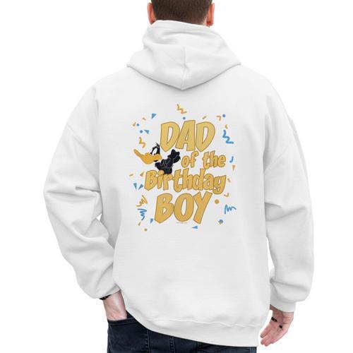 Looney Tunes Birthday Daffy Duck Dad Of The Birthday Boy Men's Hoodie Back Print - Father's Day Fun