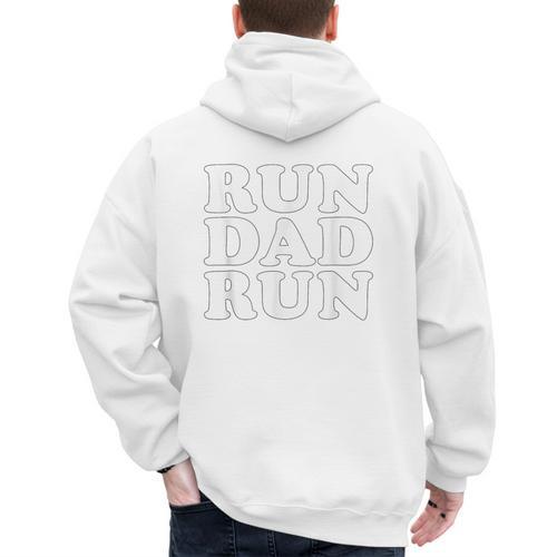 Run Dad Run Marathon Running Spectator Shirt T-Shirt Men's Hoodie Back Print - Father's Day Fun